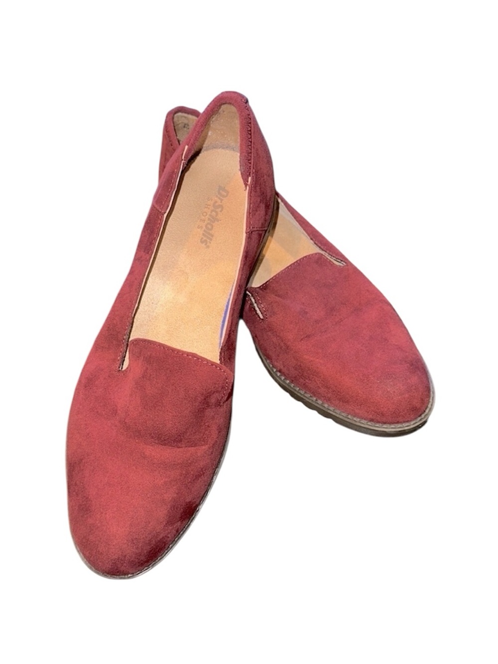 Dr Scholls burgundy slip on loafers size 8